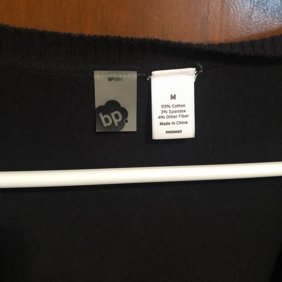 BP Nordstrom Black 3/4 Sleeve Cardigan - Picture 2 of 4
